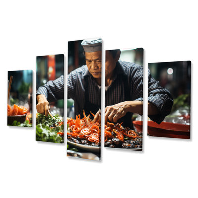 Ebern Designs Vietnamese Street Food II - Vietnam Canvas Art Print - 5 Panels
