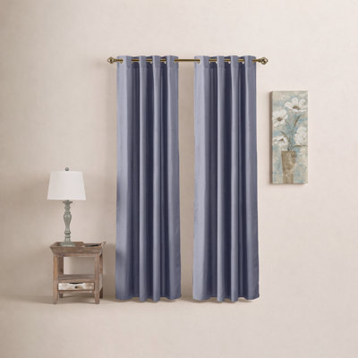 Lakeland Solid Semi-Sheer Grommet Curtain Panel