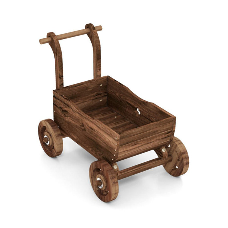 Syndra Wood Wheelbarrow Planter