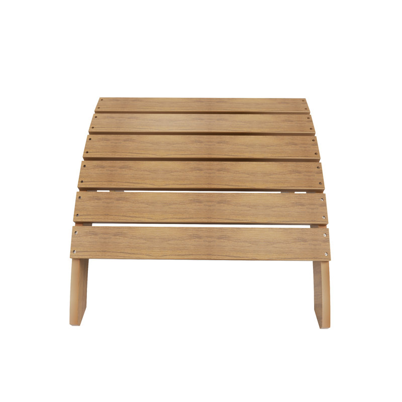 Repose-pieds pliant en polyuréthane Attapulgus, Teck