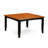 7 Piece Dining Room Table Set Consist of a Square Wooden Table with Butterfly Leaf and 6 Kitchen Dining Chairs, Black & Cherry-250451011