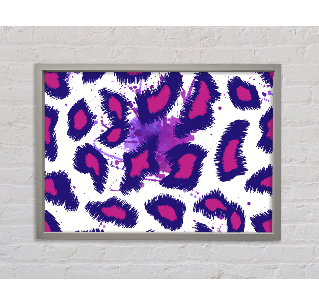 Pop Art Leopard Print - Einzelner Bilderrahmen Kunstdrucke auf Leinwand