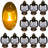 12-pack Mini Lanterns With 4" Flickering Led Candles Rose Golden