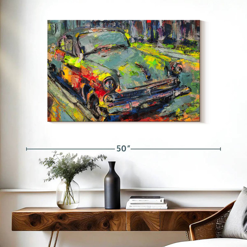 Mehar Abstract Car, 26" H x 39" W