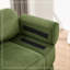 Canapé en velours côtelé avec 1 coussin - Vert-1572981536