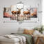 Ensemble de décorations murales en métal «Deers Whispering Woods I»