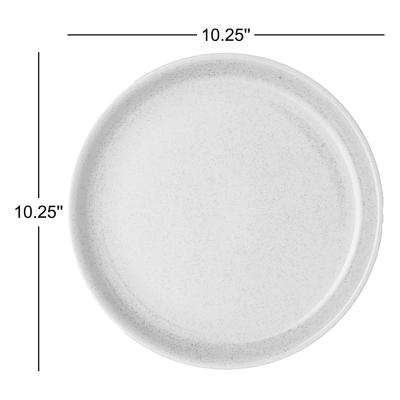 Dark Grey Speckle Coupe Dinner Plates