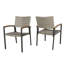Élément de patio gris - chaise de salle à manger moderne en maille confortable