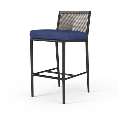 Esme 36'' Olefin Rope Outdoor Bar Stool with Sunbrella® Cushion