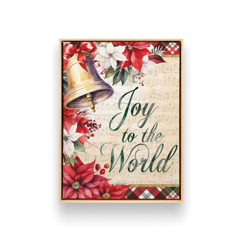 «Joy to the World Bell» par Nicole DeCamp, reproduction d'art, Toile avec cadre, Tanné, L 36 x H 48
