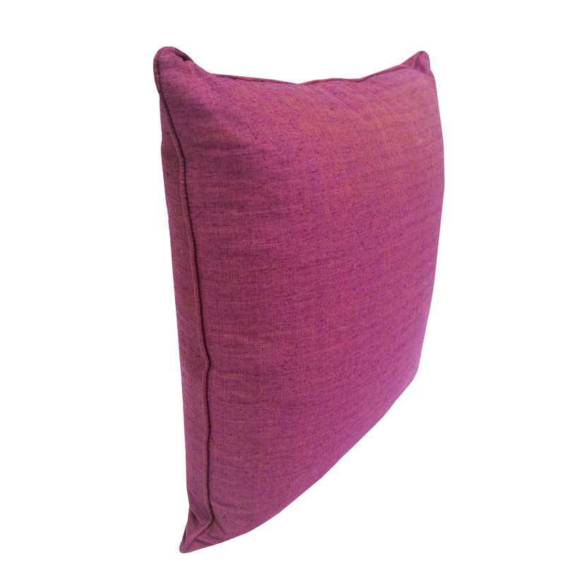 18" Purple Dupioni Silk Throw Pillow with Polyester Filler