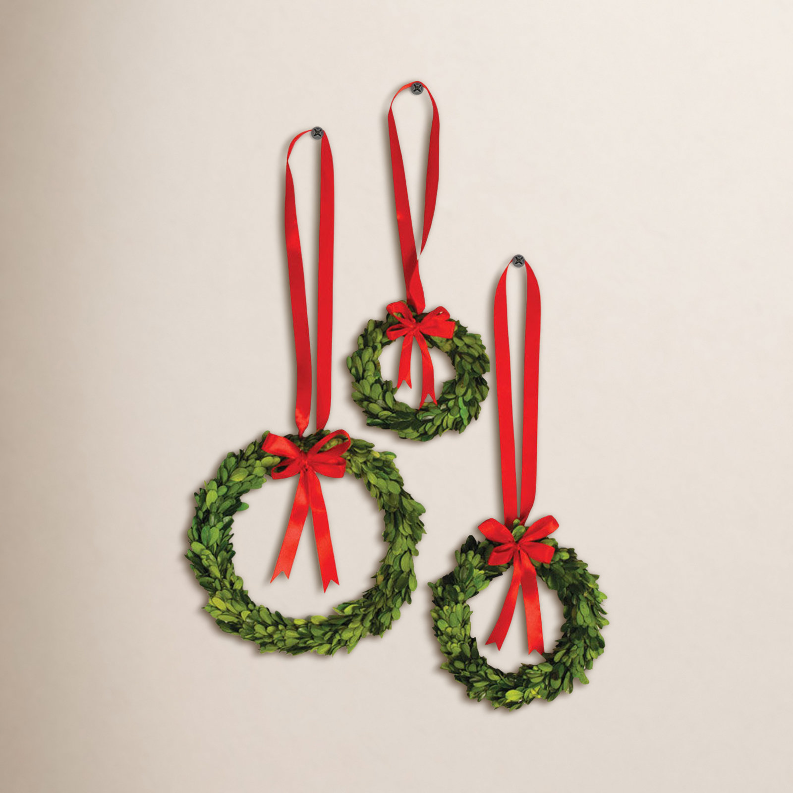 10'' Easter Preserved Boxwood Wreath, Red