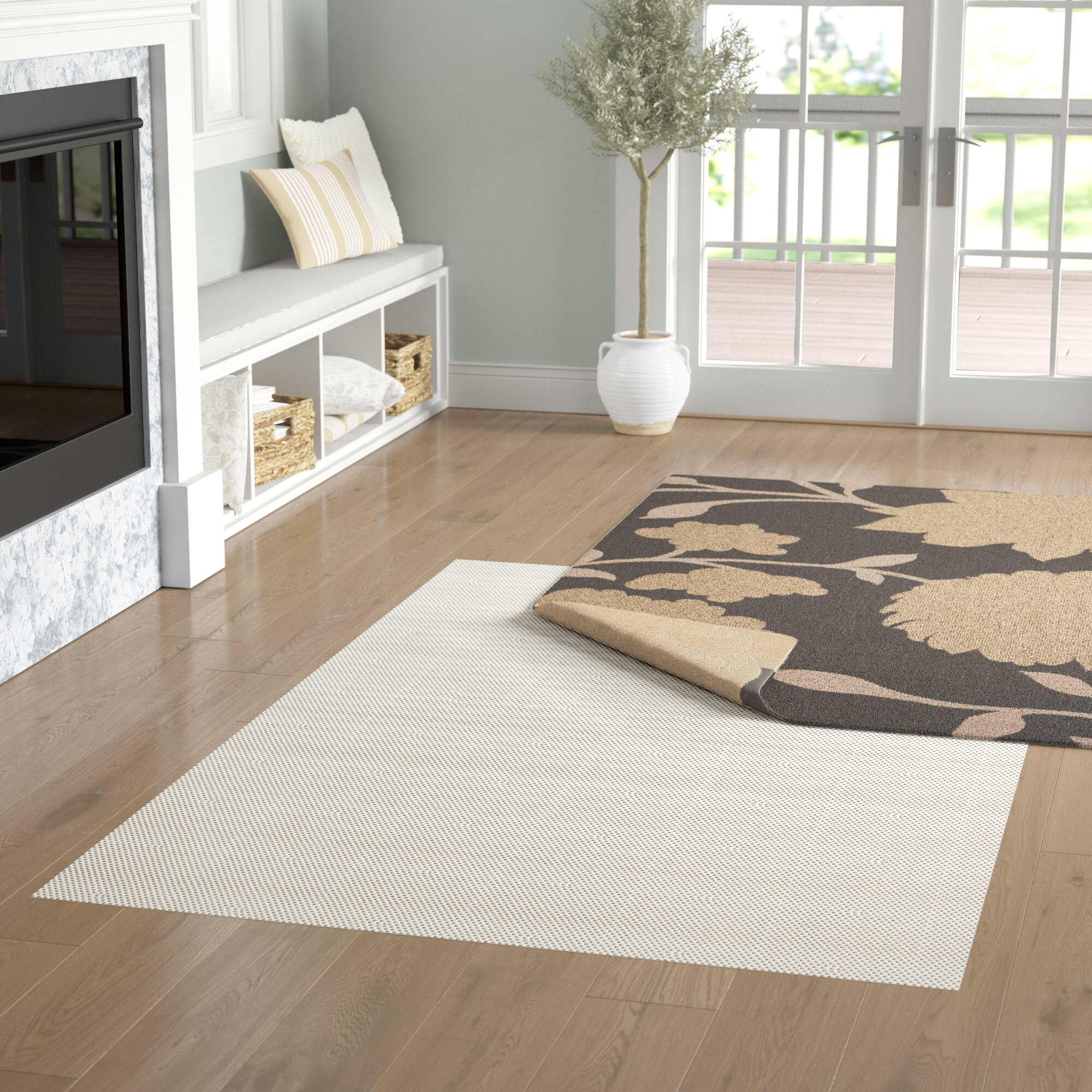 Symple Stuff Dimson Super Grip Natural Indoor Cushioned Non Slip Rug Pad  for Hardwood Floors & Reviews