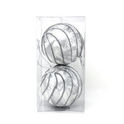 4'' Fabric Ball Ornament