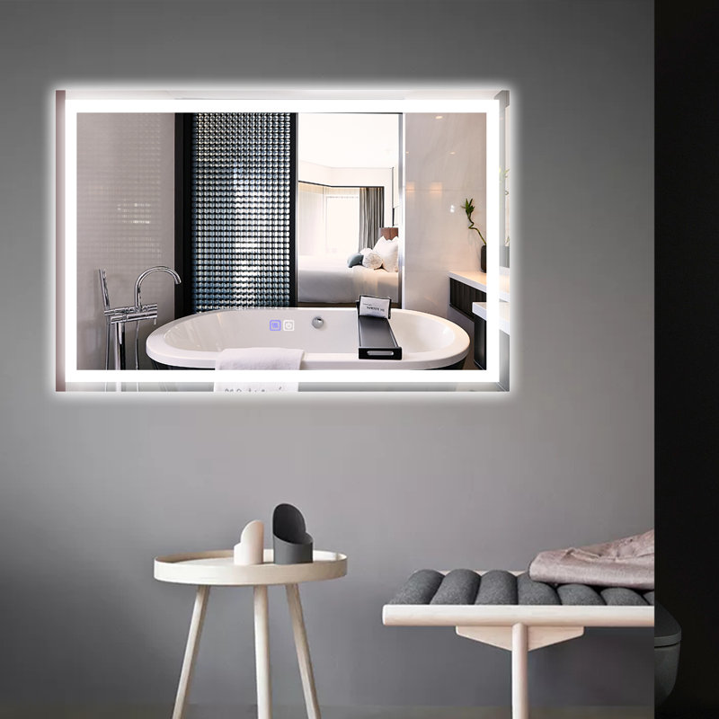 Bilol Glass Flat Wall Mirror, 24" x 36" 