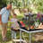 3Ft. Black Rectangular  Patio Folding Table Aluminum-54794273