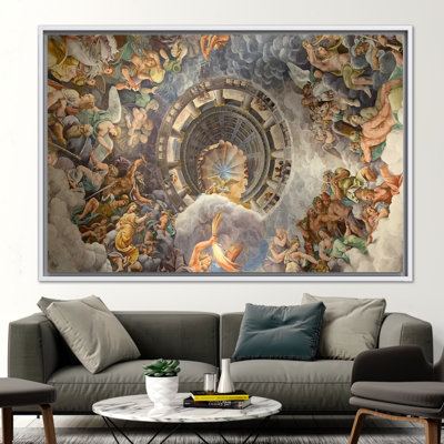 Giulio Romano Painting, Reproduction Art, Famous Artwork, View of Olympus Artwork, Home of the Gods Wall Decor, Oil Painting Print,