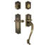 Nostalgic Warehouse Meadows Plate S Grip Handleset with Single Cylinder Deadbolt and Fleur Lever-920230293-920230292-920230291