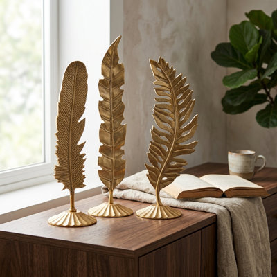 Oliver Set Of 3 Leaf Sculptures