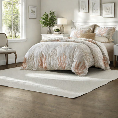 Ensembles de literie 3 pièces de luxe, satin de coton à 100%, conception botanique pour le confort de la maison