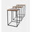 Dondie Square Modern Rustic Solid Wood and Metal Nesting End Tables - Set of 3