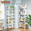 Bibliothèque ouverte à 11 tablettes, large bibliothèque pour la maison ou le bureau, blanc