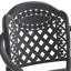 Chaise de patio en fonte d'aluminium 6 pièces avec cadre noir et coussins rouges (Identique à: W1710S00480)