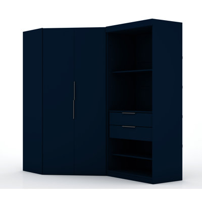 Armoire-penderie Mulberry avec tringles suspendues, tiroirs et tablettes réglables 