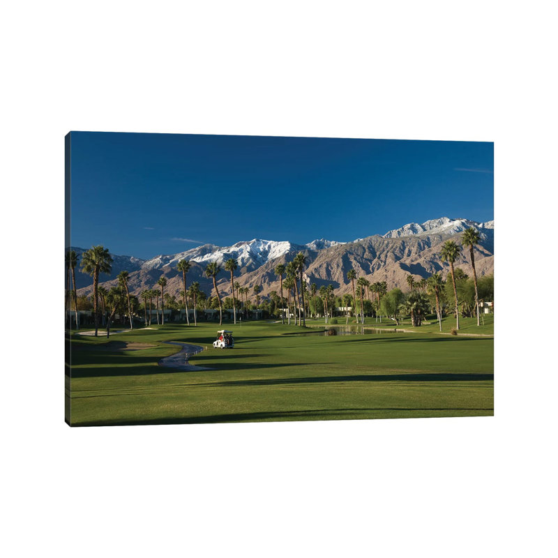 Palm Trees in a Golf Course 4, Desert Princess Country Club, Palm Springs, Riverside County, California, USA 1 Piece Wrapped Canvas Wall Art