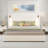 Upholstered Bed Frame With High Wingback Headboard, Reading Lamps And Usb Port-292132319