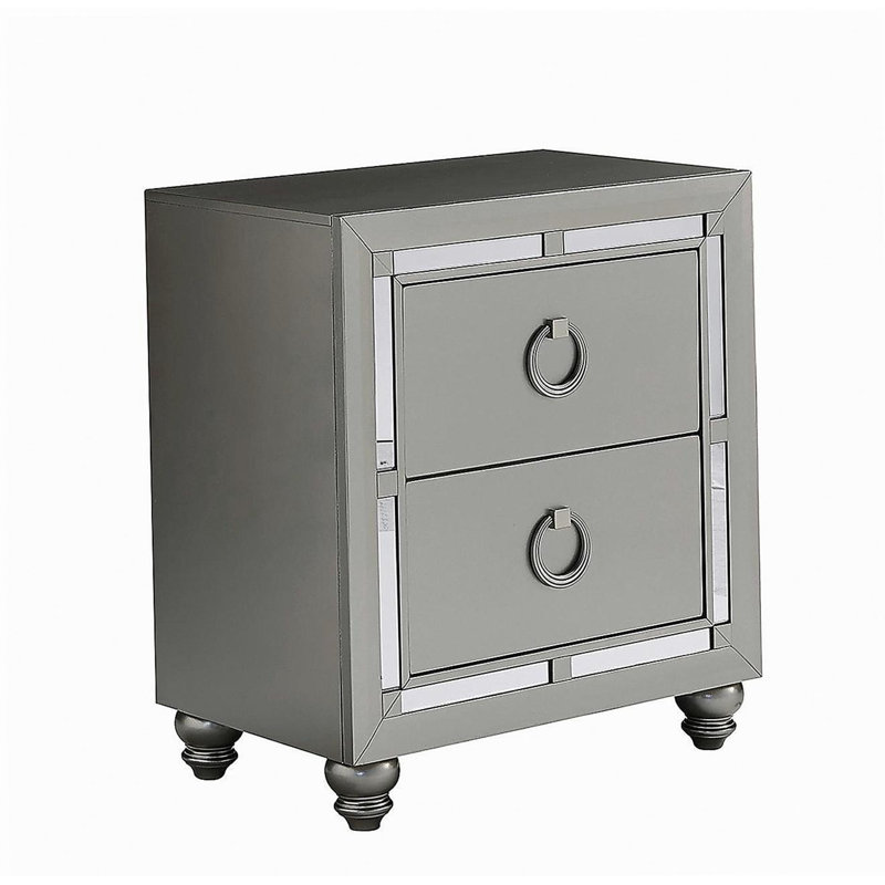 CHLOE GEMSTONE SILVER NIGHTSTAND