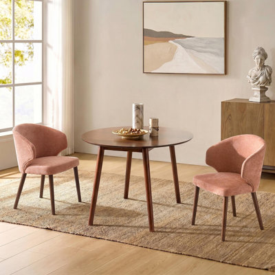 Kanalu Wing Back Side Dining Chair with Solid Wood Legs