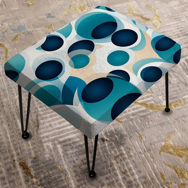 Repose-pieds géométrique minimaliste bleu Cobalt