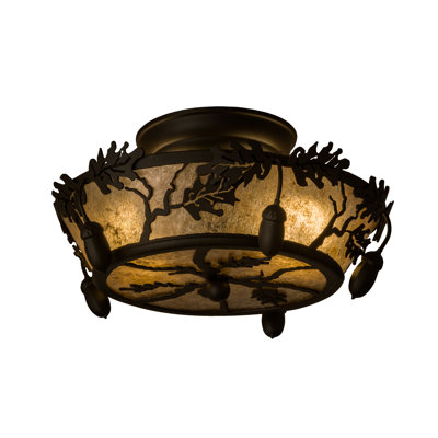 Plafonnier semi-encastré 2 lumières de 10 po unique