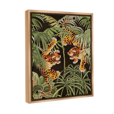 " Fierce Tigers with Plants " Print