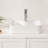19"x15" White Ceramic Rectangular Bathroom Sink
