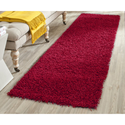 Assar Handmade Tufted Red Area Rug