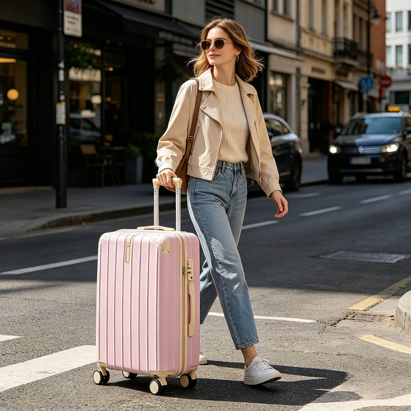 Ensemble de valises 3 pièces en ABS de qualité supérieure avec serrures TSA et roulettes pivotantes à 360 °