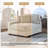 Stephania Upholstered White Faux Rabbit Fur Flannel Armchair with Pillow Back, One Arm Single Chair Module Part For Sectional Sofa-966329380