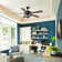 52" W Aramys 5-Blade Remote Controlled Ceiling Fan Tiffany Stained Glass