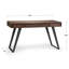 Bureau d'écriture moderne en bois d'acacia massif et en métal avec 2 tiroirs et plateau à clavier rabattable Lowry-1962785641-1972775594
