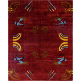 Overdyed One-of-a-Kind 8' 1" X 10' 1" Hand Knotted Area Rug