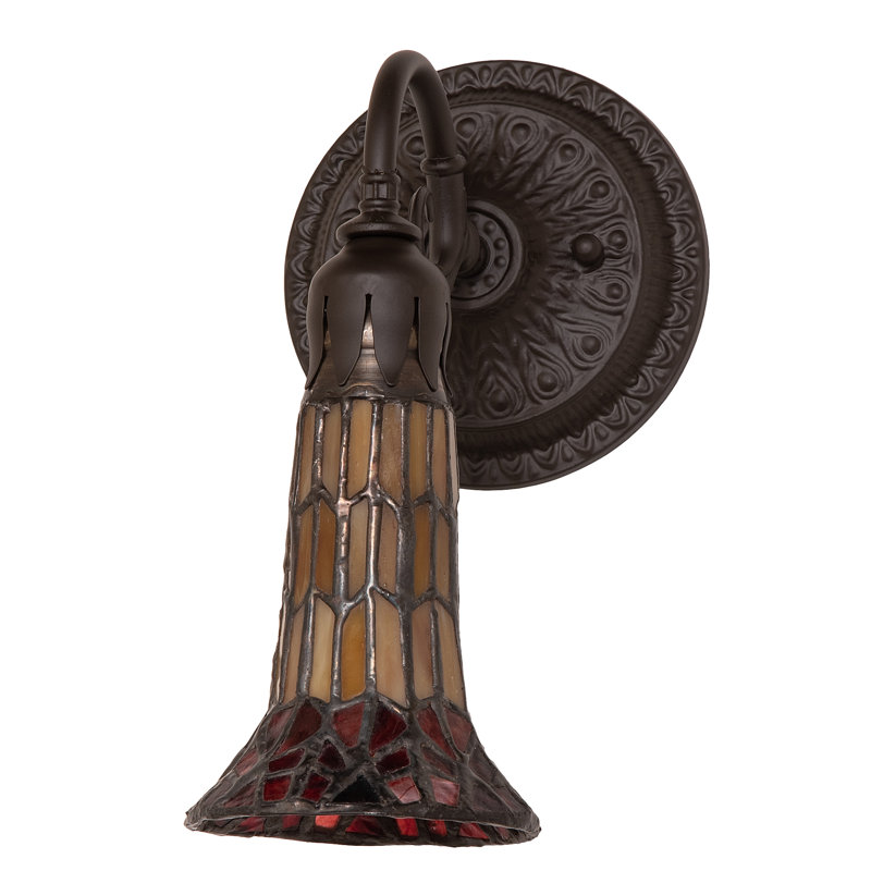 Gazon 1 - Light Armed Sconce, Beige/Red