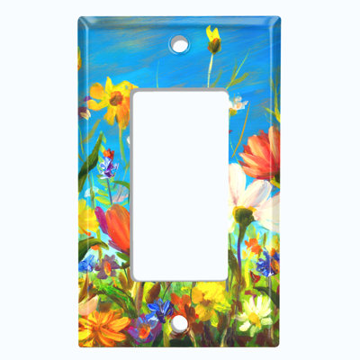 Flowers Field Beautiful 1-Gang Wall Plate