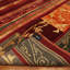 Presidential Hand Knotted Striped Area Rug in Red/Yellow/Green-50181923
