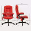 Fauteuil de bureau vibrant à 6 points avec massage chauffant, chaise de bureau de direction à haut dossier avec dossier inclinable, accoudoirs rembourrés et télécommande-333925