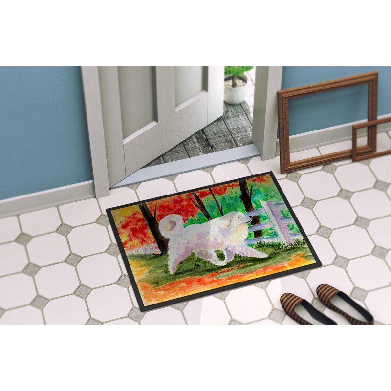 Paillasson d’intérieur antidérapant Great Pyrenees de Stockett, Rectangle 1 pi 6 po x 2 pi 3 po
