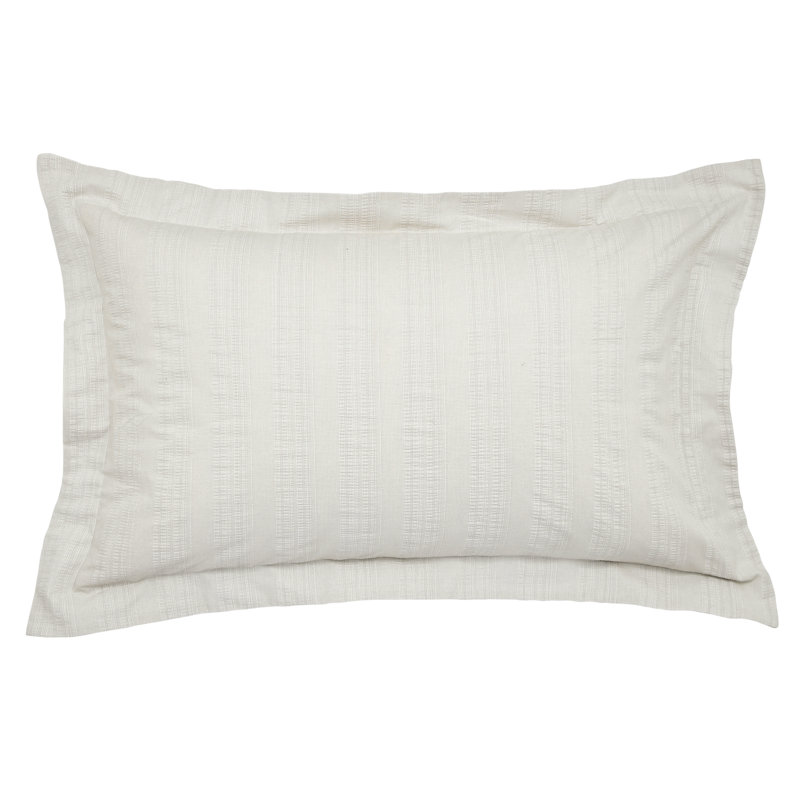 Aris Woven Stripe Oxford Pillowcase Silver