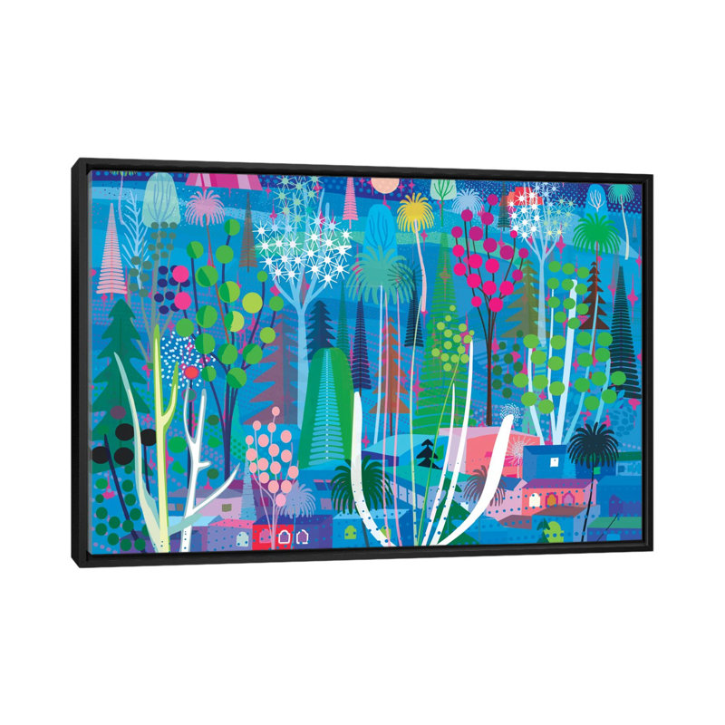 « rêve of égypte », reproduction d’impression sur toile, Toile avec cadre noir, Pas de tapis, H 32 po x l 48 po x P 1,5 po