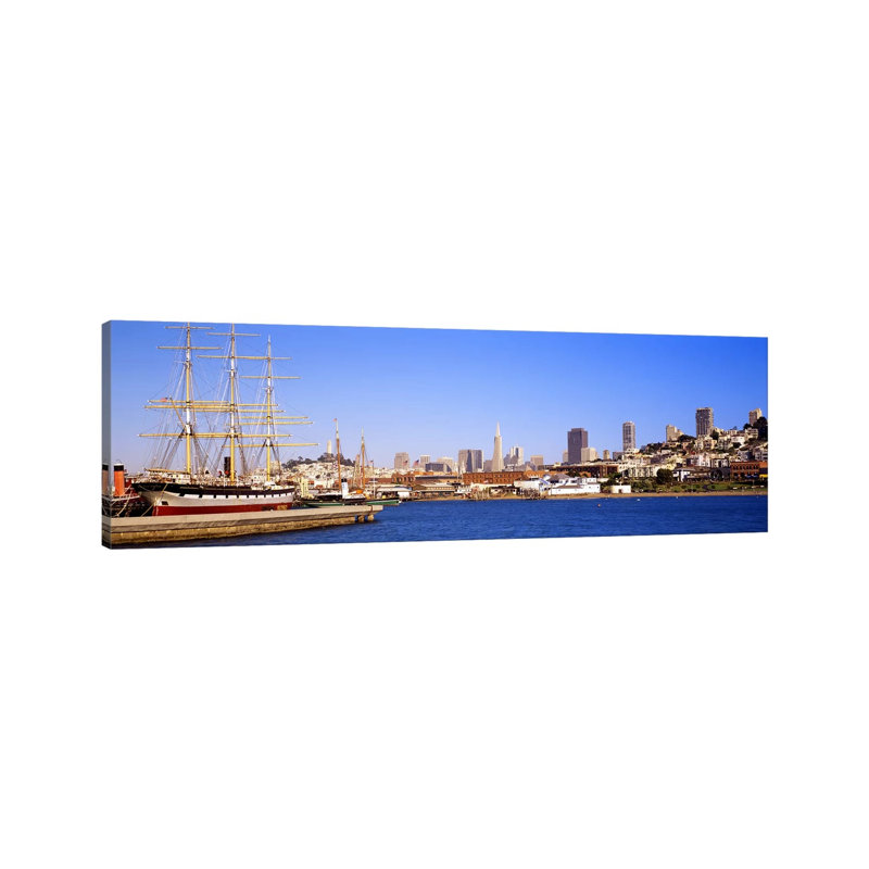 San Francisco CA by Panoramic Images - Wrapped Canvas Panoramic Print, 30.48 cm H x 91.44 cm W x 3.175 cm D
